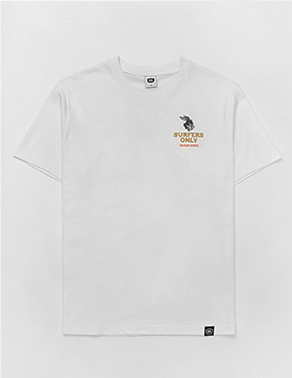 SURFERS ONLY T-SHIRTS - WHITE